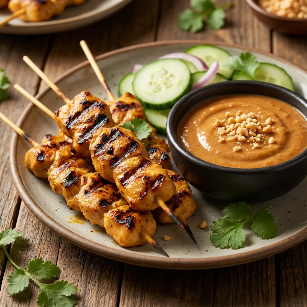 Image of Chicken Satay with Peanut Sauce